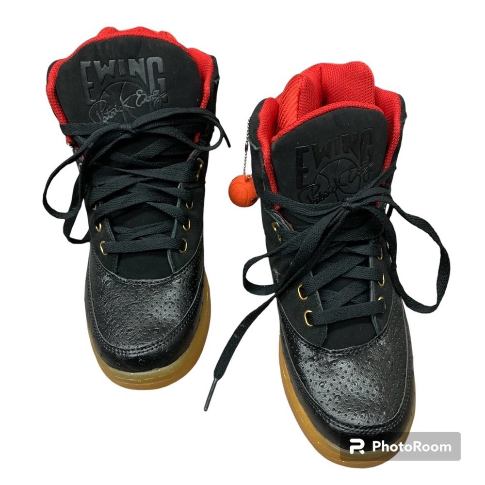 Patrick Ewing Rick Ross black red gold 33 Hi top basketball shoe men’s size 7